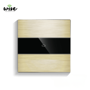 Wise standardni prekidač na dodir 1t, krem boja, aluminijumski panel - Slika 1