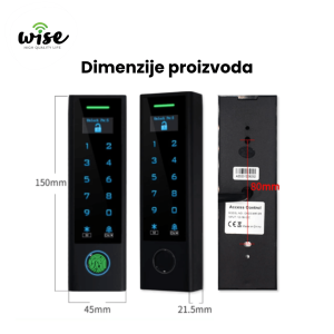 Wise pametna kontrola pristupa sa tastaturom i opiskom prsta, vodootporna, WSHKP33 - Slika 4