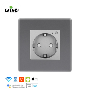 Wise pametna utičnica, ugradna 16A – MAT panel siva - Slika 1