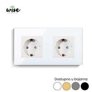 Utičnica modularna dupla 16A – stakleni panel - Slika 2