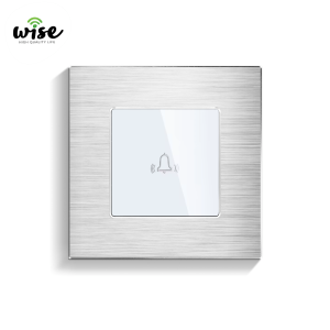 Wise prekidač za zvono – aluminijumski panel srebrni - Slika 1