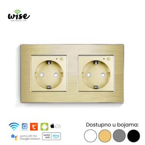 Wise pametna utičnica, modularna dupla 16A – aluminijumski panel - Slika 4
