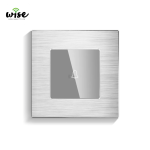 Wise prekidač za zvono – aluminijumski panel sivi - Slika 1