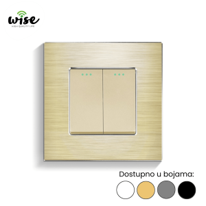 Wise mehanički prekidač, 2 tastera, aluminijum - Slika 3