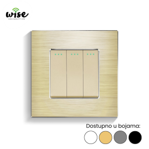 Wise mehanički prekidač, 3 tastera, aluminijum - Slika 4