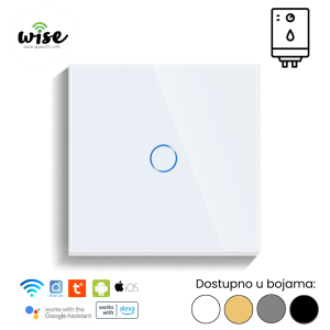 Wise pametni prekidač za bojler 20A, 1 taster – stakleni panel - Slika 2
