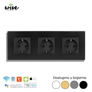 Wise trostruka pametna utičnica 16A – PVC panel - Slika 4