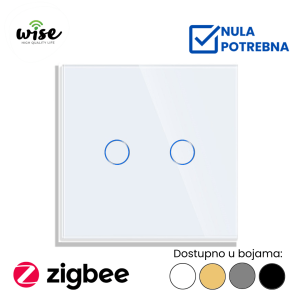 Wise pametni Zigbee prekidač, 2t staklo - Slika 2