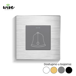 Wise mehanički taster za zvono, aluminijum - Slika 3