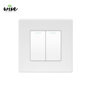 Wise mehanički prekidač, 2 tastera, PVC mat bela - Slika 1
