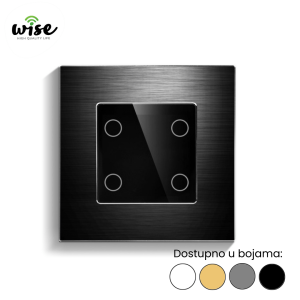 Wise standardni prekidač na dodir, 4t aluminijum - Slika 2