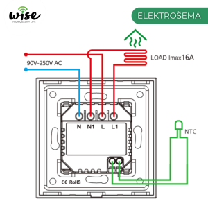 Wise pametni termostat za grejanje sa LCD ekranom - Slika 5
