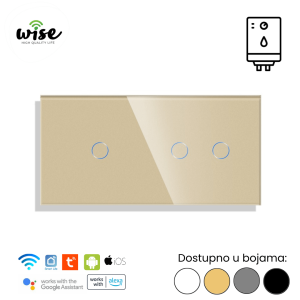 Wise set za kupatilo, 1t + 2t, staklo krem - Slika 1