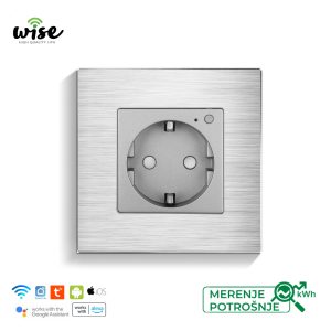 Wise pametna utičnica sa merenjem potrošnje, ugradna – aluminijumski panel - Slika 4