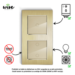 Wise set za kupatilo, 1t + 2t, aluminijum krem - Slika 2