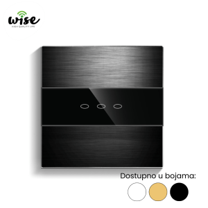 Wise standardni prekidač na dodir 3t, aluminijumski panel - Slika 2