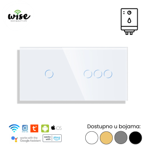 Wise set za kupatilo, 1t + 3t, staklo bela - Slika 1