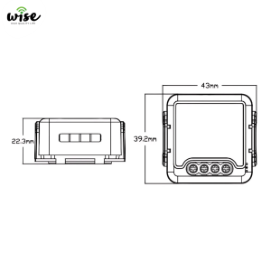 Wise Zigbee modul prekidač SK 1 kanal „bez nule“, WSHP30-SLW-Z - Slika 4