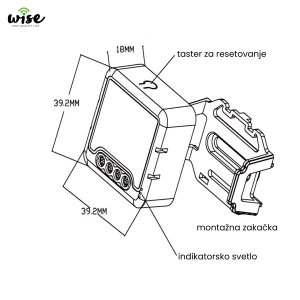 Wise Zigbee modul prekidač SK 1 kanal „bez nule“, WSHP30-SLW-Z - Slika 5