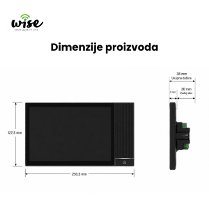 Wise Smart Home Control panel 8 Pro, WBCP02 - Slika 2