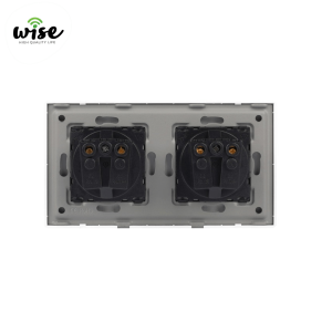 Wise modularni set, dvostruka šuko utičnica, aluminijum - Slika 5