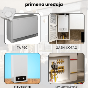 Baterijski pametni Wi-Fi termostat na dodir za gasne/električne kotlove i aktuatore WTRTBD01 - Slika 3