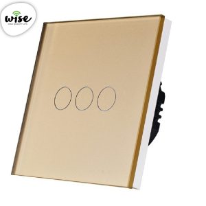 Wise pametni prekidač Wifi + RF, 3 tastera - stakleni panel sivi - Slika 3