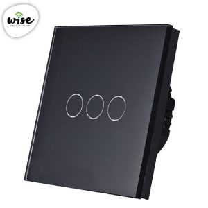 Wise pametni prekidač Wifi + RF, 3 tastera - stakleni panel sivi - Slika 4