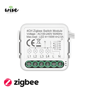 Wise Zigbee modul prekidač SK 4 kanala, WSHP34-Z - Slika 1